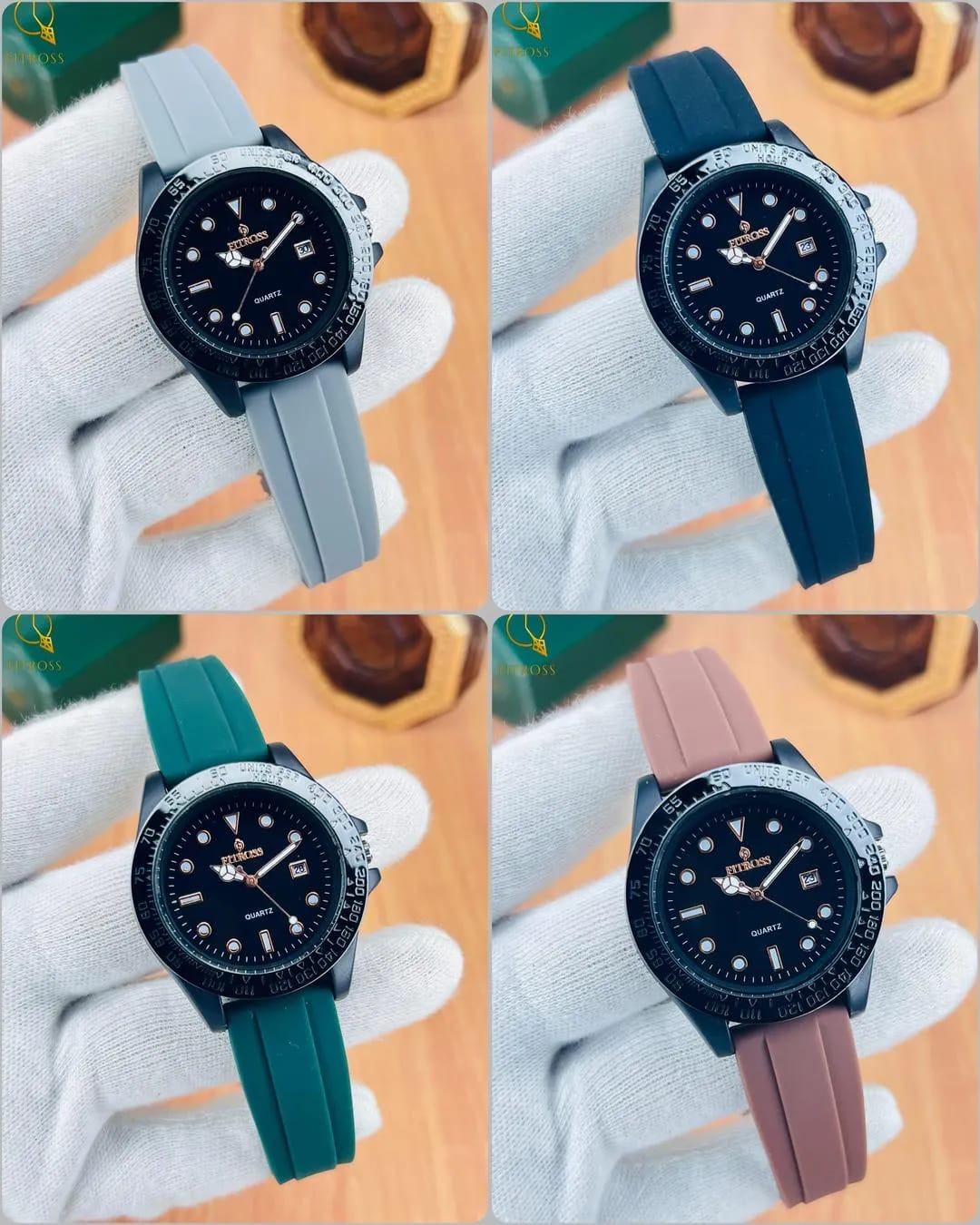 Black Silicon Strap For Man's