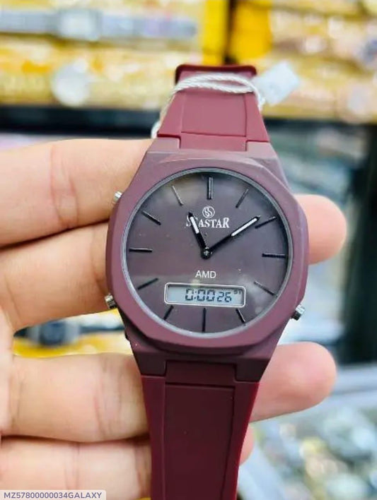 Man's Digital And Analog Watch