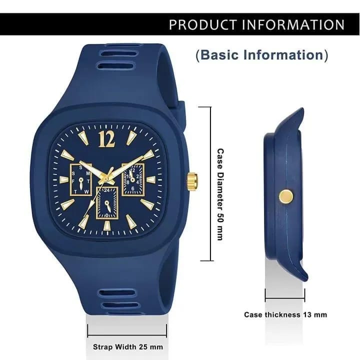 Man's Black Analogue Watch Lightweight Casual