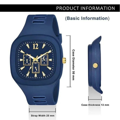 Man's Black Analogue Watch Lightweight Casual