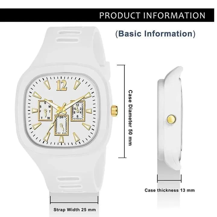 Man's Black Analogue Watch Lightweight Casual