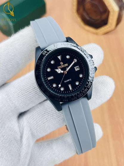Black Silicon Strap For Man's