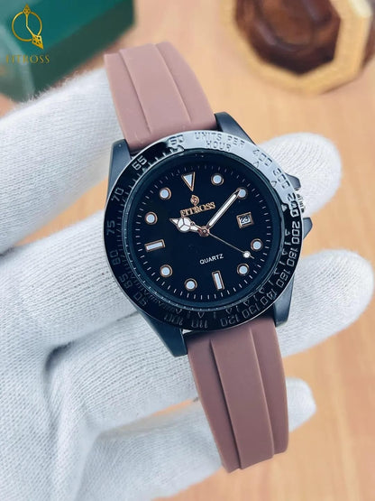 Black Silicon Strap For Man's