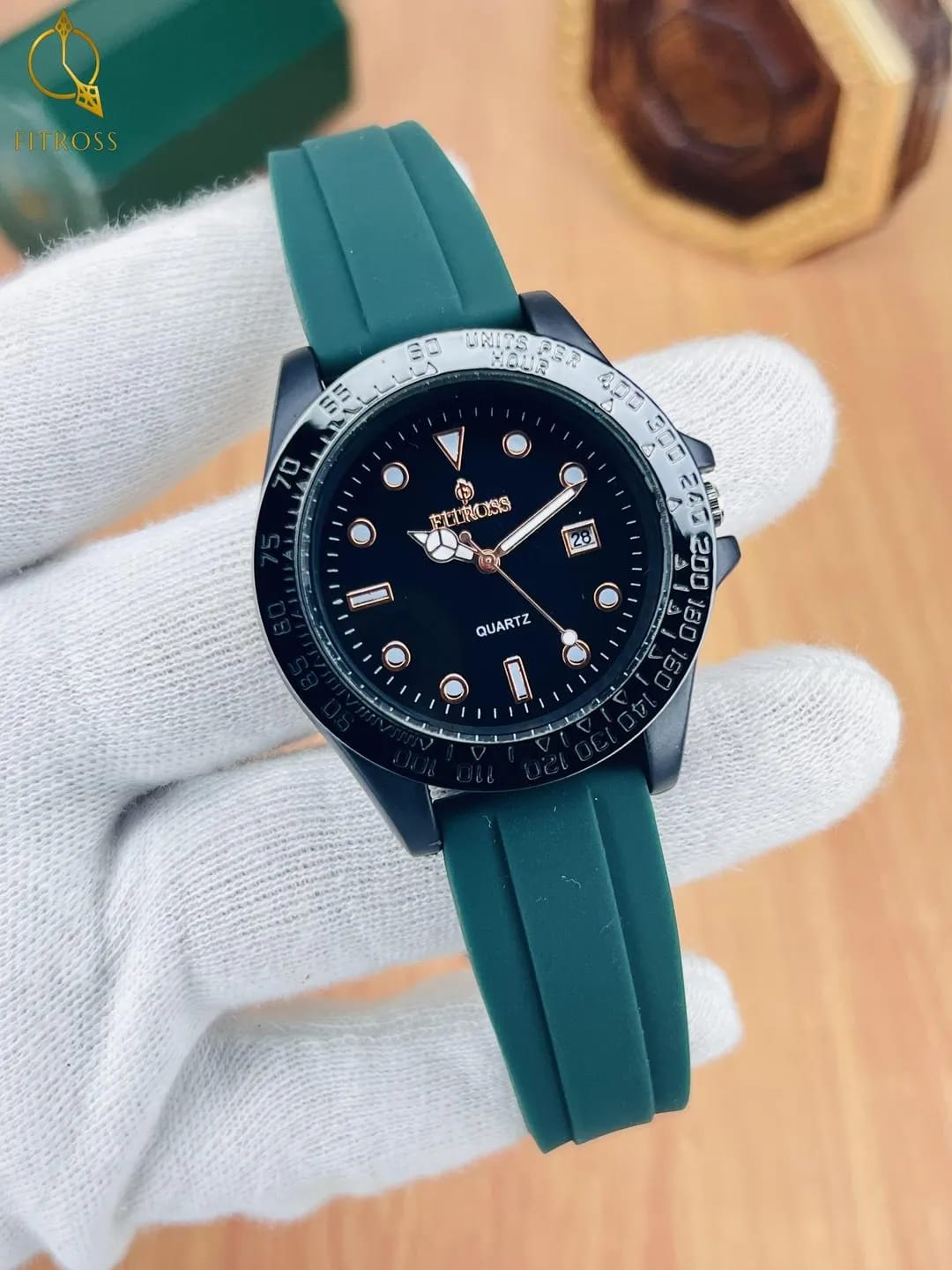 Black Silicon Strap For Man's