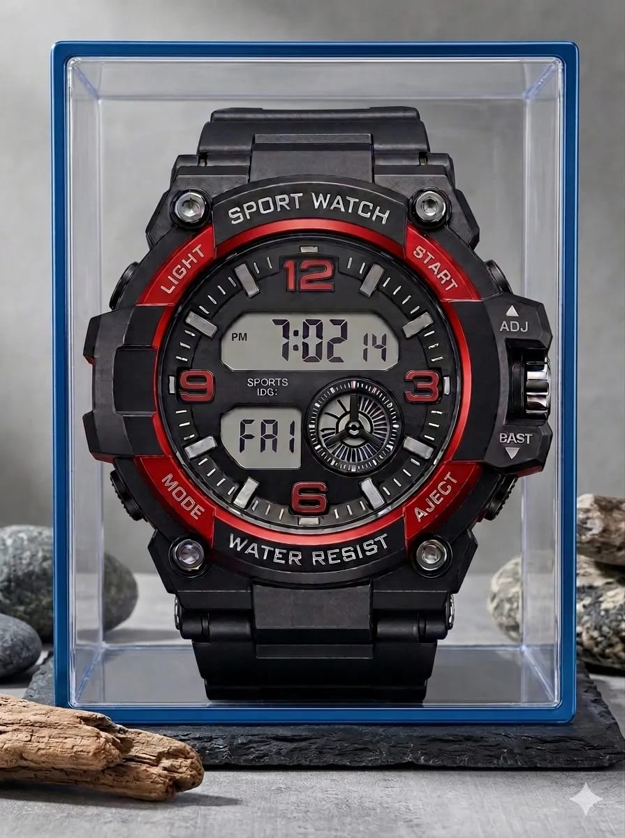 Man's Digital Sports Watch
