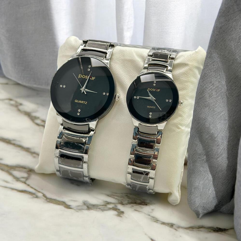 Couple Analog Watch Steel 36mm Set