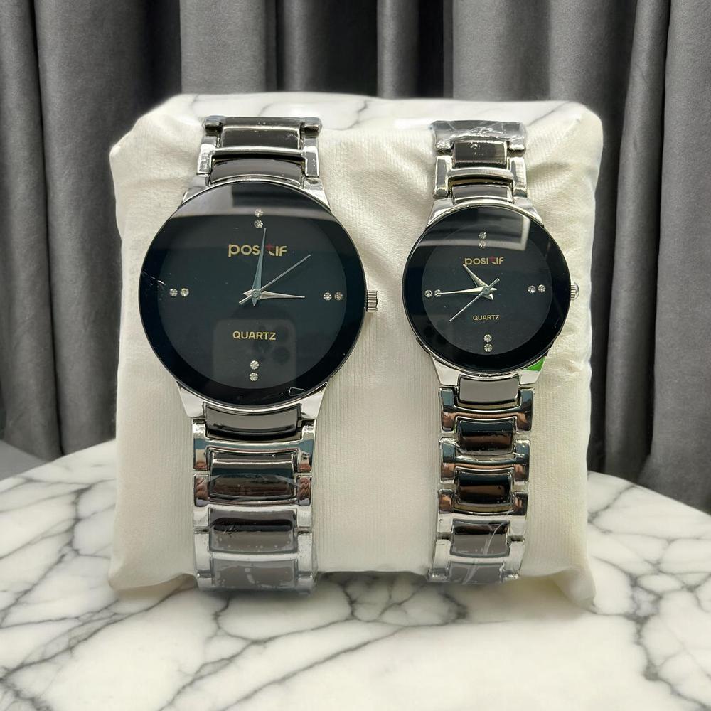 Couple Analog Watch Steel 36mm Set